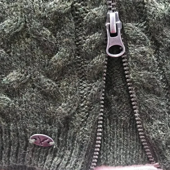 American Eagle Olive Green Zip Sweater (NWOT) - Picture 4 of 7
